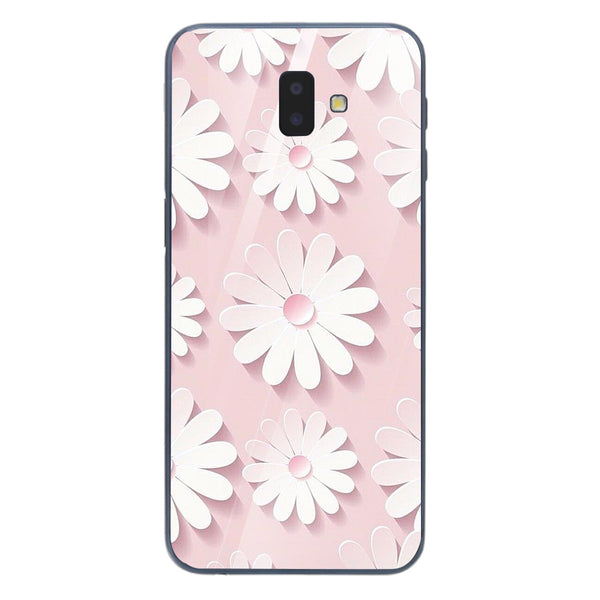 Beautiful Flowers Tempered Glass Phone Case for Samsung Galaxy J6 Plus