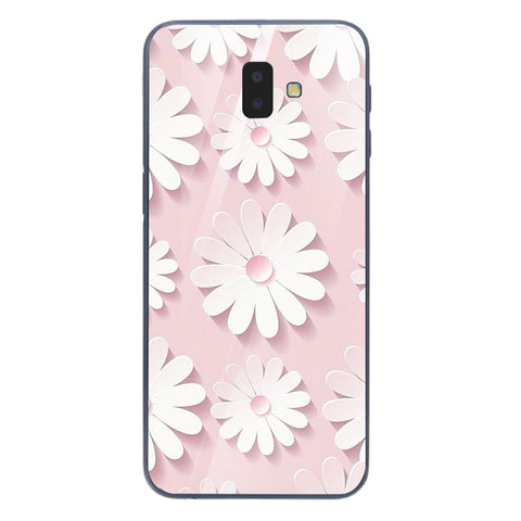 Beautiful Flowers Tempered Glass Phone Case for Samsung Galaxy J6 Plus