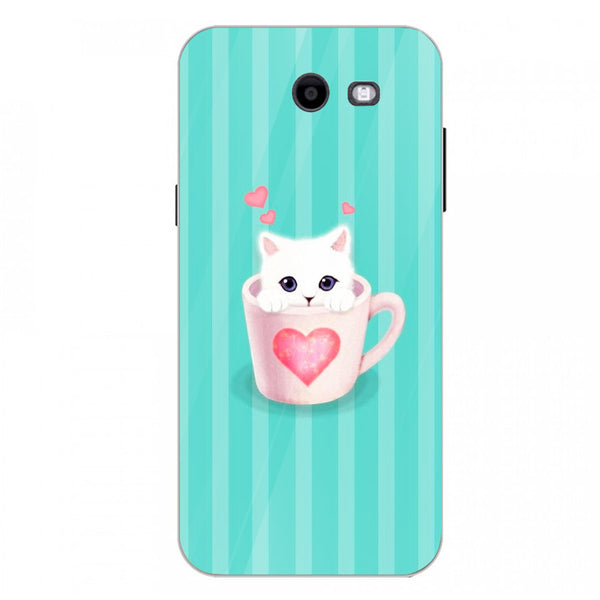 Cute Teddy Bear Tempered Glass Phone Case for Samsung Galaxy J3 Prime