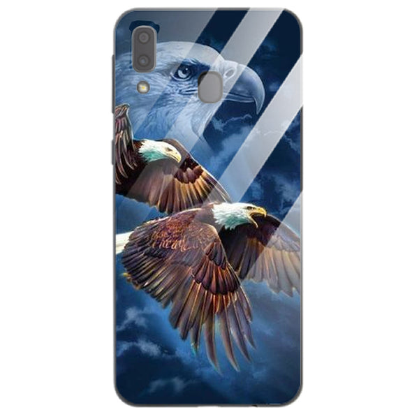 Eagle Tempered Glass Phone Case for Samsung Galaxy A30