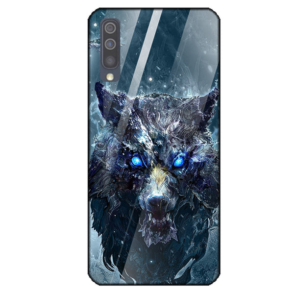 Wolf Eyes Tempered Glass Phone Case for Samsung Galaxy A50S