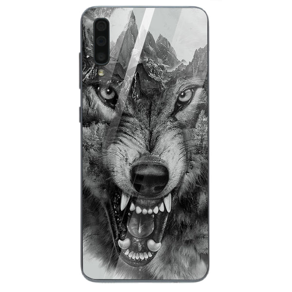 Wolf Eyes Tempered Glass Phone Case for Samsung Galaxy A70