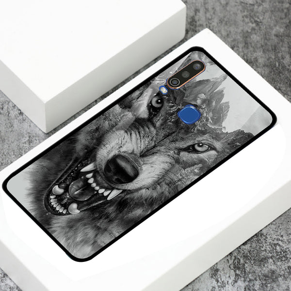Wolf Eyes Tempered Glass Phone Case for Vivo Y15