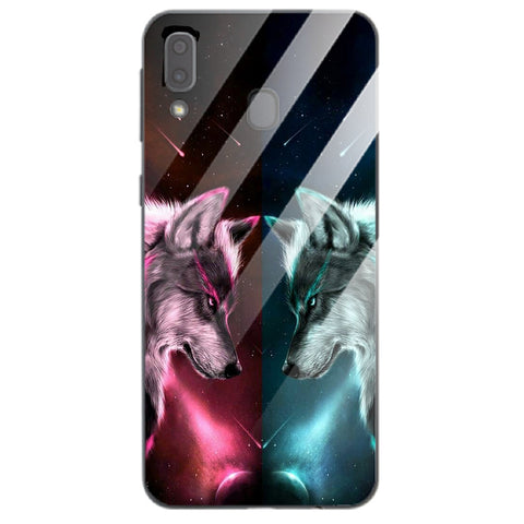 Wolf Eyes Tempered Glass Phone Case for Samsung Galaxy A30