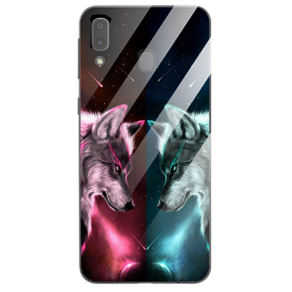 Wolf Eyes Tempered Glass Phone Case for Samsung Galaxy A40