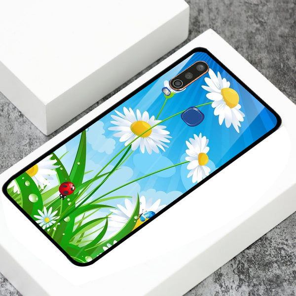 Beautiful Flowers Tempered Glass Phone Case for Vivo Y15