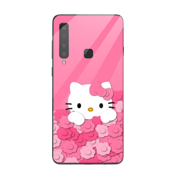 Cute Teddy Bear Tempered Glass Phone Case for Samsung Galaxy A9 2018