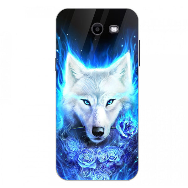 Wolf Eyes Tempered Glass Phone Case for Samsung Galaxy J3 Prime
