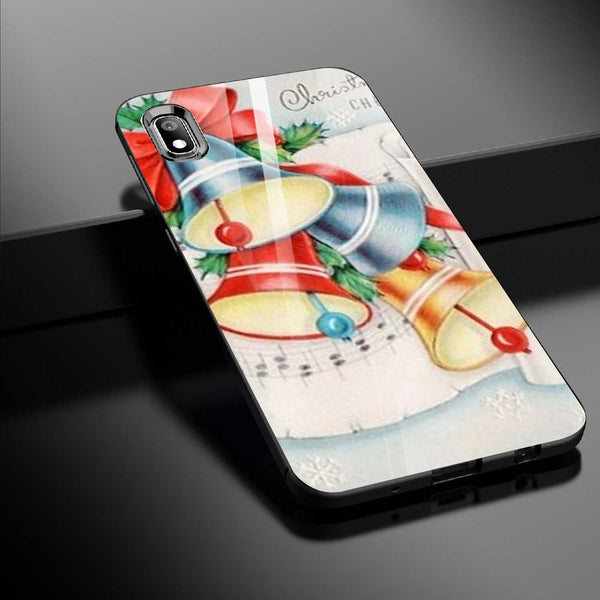 Merry Chrismas Tempered Glass Phone Case for Samsung Galaxy A10