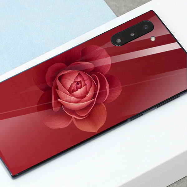 Beautiful Flowers Tempered Glass Phone Case for Samsung Galaxy Note 10