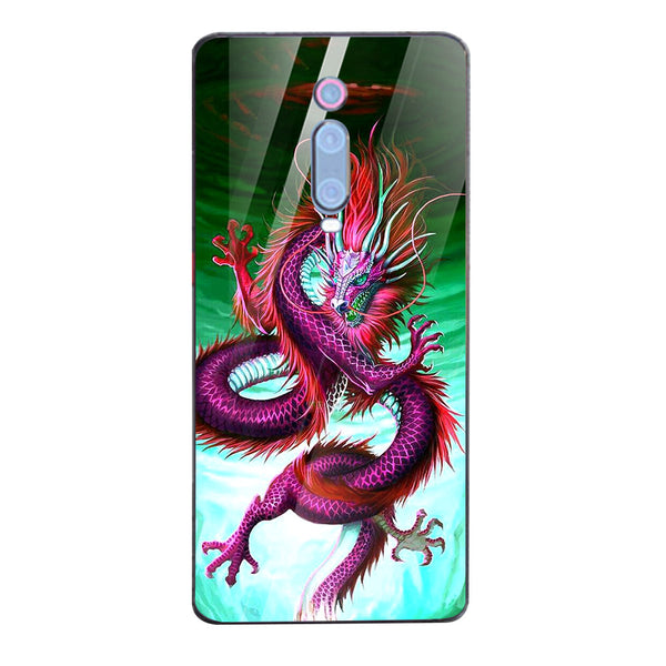 Dragon Tempered Glass Phone Case for Xiaomi Redmi K20