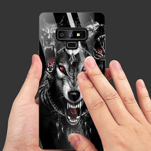 Wolf Eyes Tempered Glass Phone Case for Samsung Galaxy Note 9