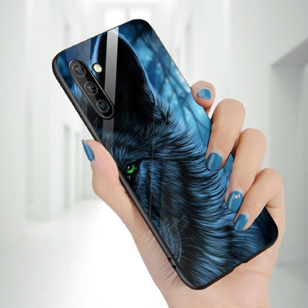 Wolf Eyes Tempered Glass Phone Case for Samsung Galaxy Note 10