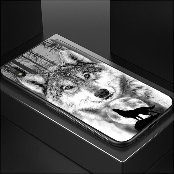 Wolf Eyes Tempered Glass Phone Case for Samsung Galaxy A10