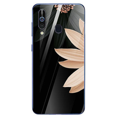 Beautiful Flowers Tempered Glass Phone Case for Samsung Galaxy A60