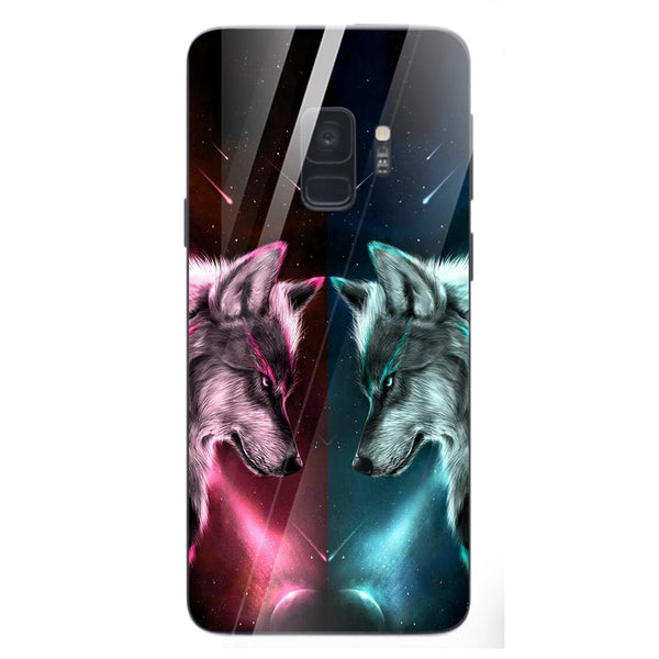 Wolf Eyes Tempered Glass Phone Case for Samsung Galaxy S9