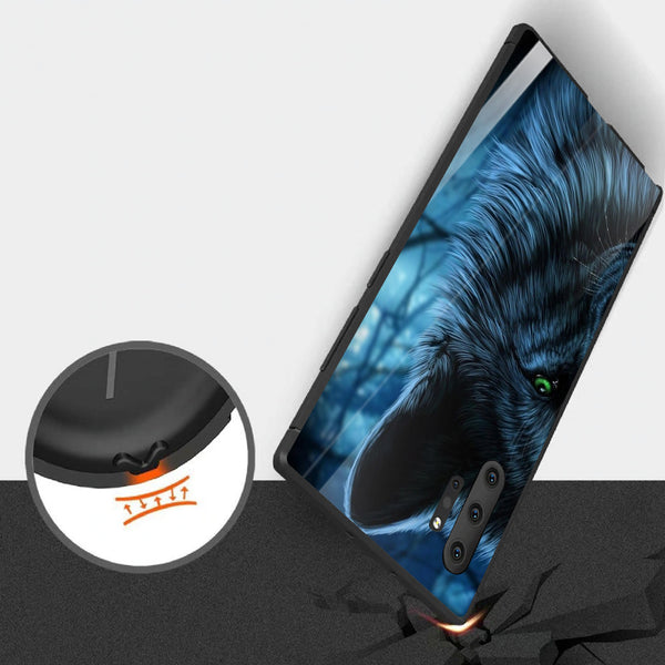 Wolf Eyes Tempered Glass Phone Case for Samsung Galaxy Note 10 Plus