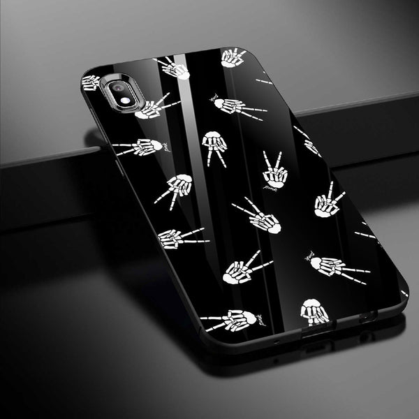 Halloween Skull Tempered Glass Phone Case for Samsung Galaxy A10