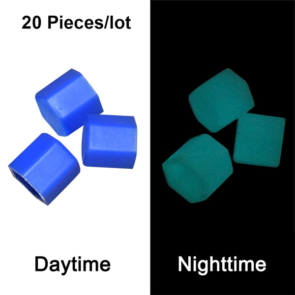 20 x Luminous Phosphoresce Wheel Nuts Covers Protective Cap Car Accessories Bolt Caps Hub Screw Protector Silica Gel 17# 19# 21#