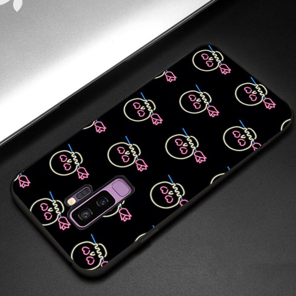 Halloween Skull Tempered Glass Phone Case for Samsung Galaxy S9 Plus