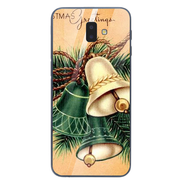 Merry Chrismas Tempered Glass Phone Case for Samsung Galaxy J6 Plus