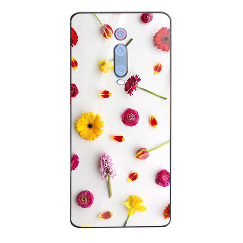 Beautiful Flowers Tempered Glass Phone Case for Xiaomi Redmi K20 Pro