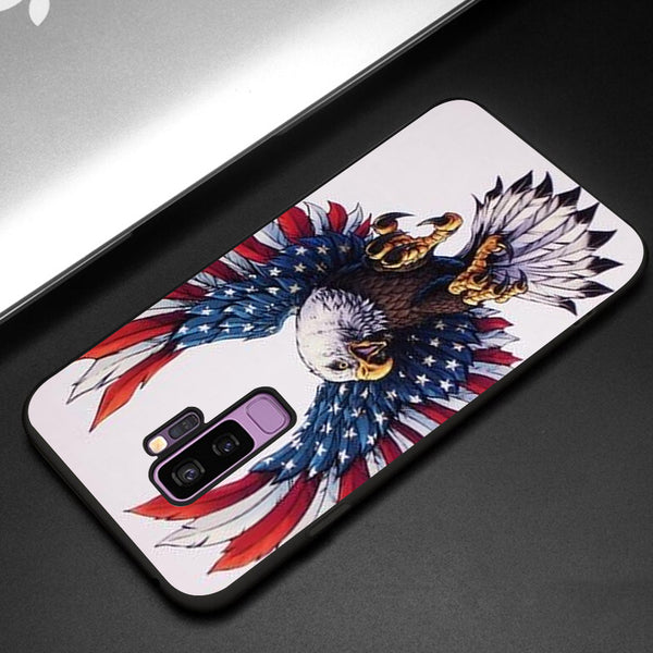 Eagle Tempered Glass Phone Case for Samsung Galaxy S9 Plus