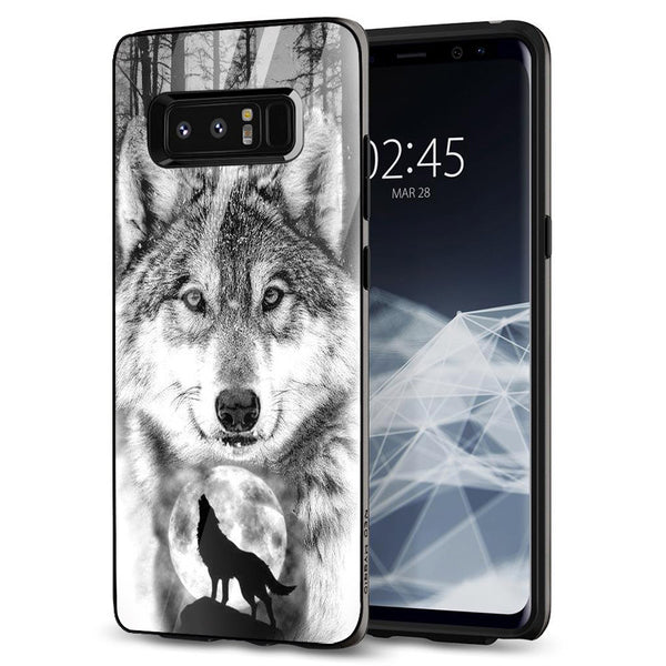 Wolf Eyes Tempered Glass Phone Case for Samsung Galaxy Note 8