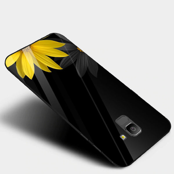 Beautiful Flowers Tempered Glass Phone Case for Samsung Galaxy J6 2018
