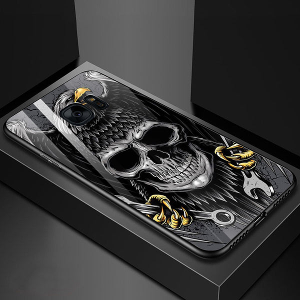 Eagle Tempered Glass Phone Case for Samsung Galaxy S7