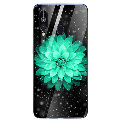 Beautiful Flowers Tempered Glass Phone Case for Samsung Galaxy A60