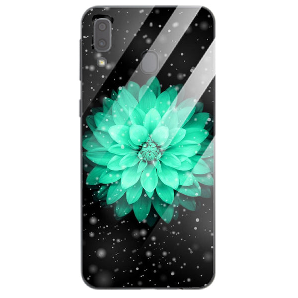 Beautiful Flowers Tempered Glass Phone Case for Samsung Galaxy A30