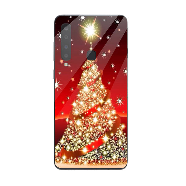 Merry Chrismas Tempered Glass Phone Case for Samsung Galaxy A9 2018