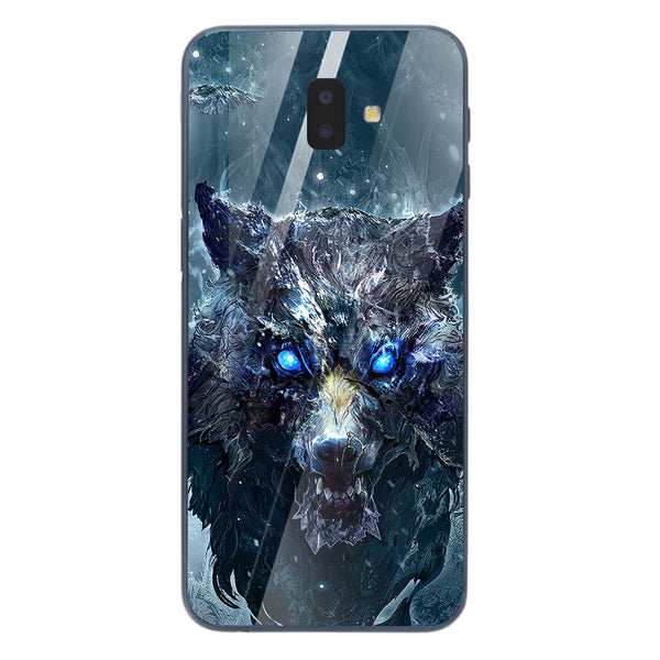 Wolf Eyes Tempered Glass Phone Case for Samsung Galaxy J6 Plus