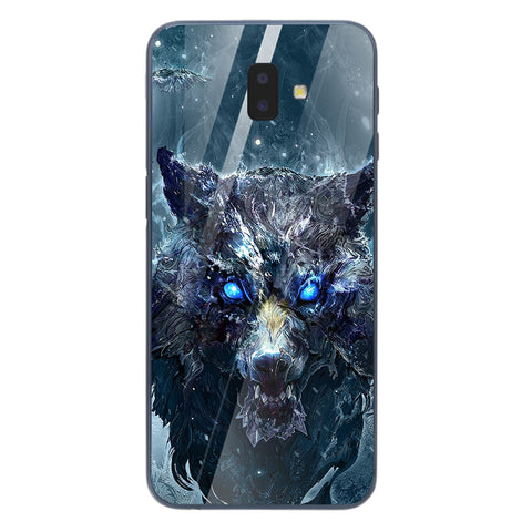 Wolf Eyes Tempered Glass Phone Case for Samsung Galaxy J6 Plus