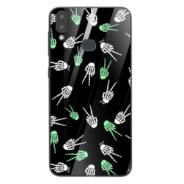 Halloween Skull Tempered Glass Phone Case for Samsung Galaxy A10S