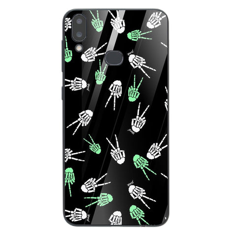 Halloween Skull Tempered Glass Phone Case for Samsung Galaxy A10S