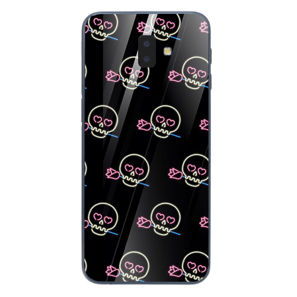 Halloween Skull Tempered Glass Phone Case for Samsung Galaxy J6 Plus