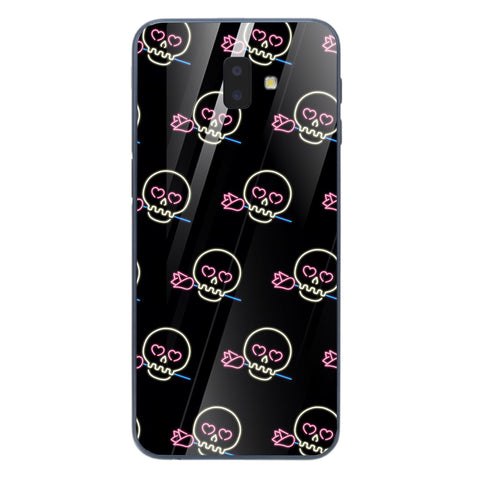 Halloween Skull Tempered Glass Phone Case for Samsung Galaxy J6 Plus