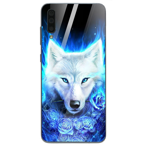 Wolf Eyes Tempered Glass Phone Case for Samsung Galaxy A70
