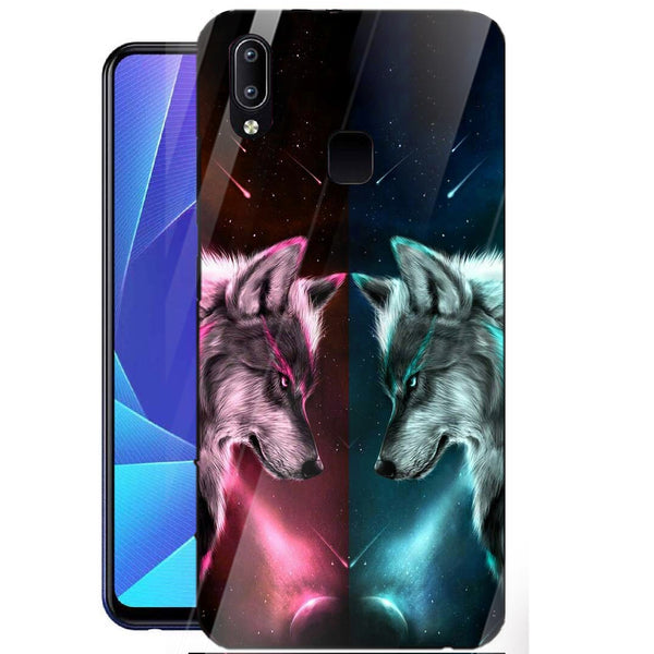 Wolf Eyes Tempered Glass Phone Case for Vivo Y91
