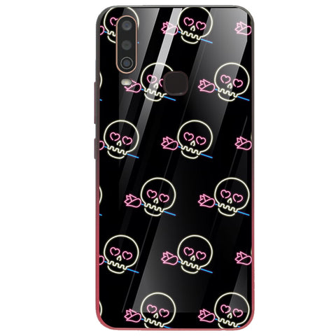 Halloween Skull Tempered Glass Phone Case for Vivo Y17
