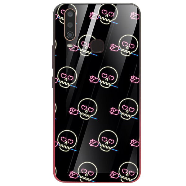 Halloween Skull Tempered Glass Phone Case for Vivo Y15