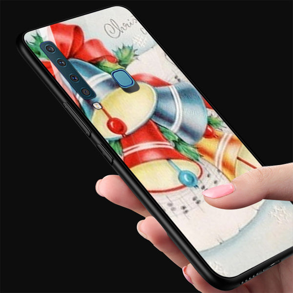 Merry Chrismas Tempered Glass Phone Case for Samsung Galaxy A9 2018