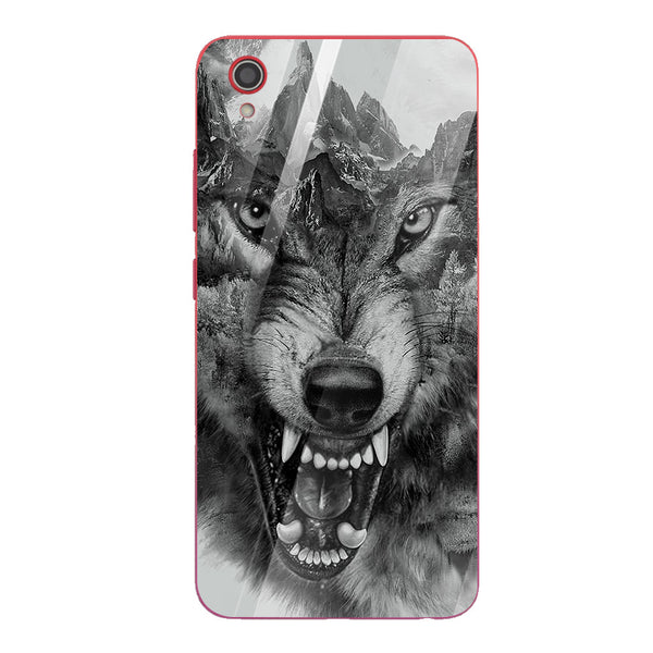 Wolf Eyes Tempered Glass Phone Case for Vivo Y91
