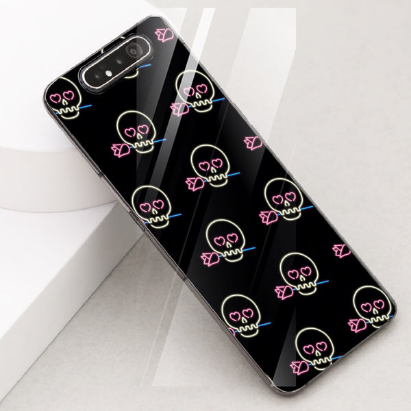 Halloween Skull Tempered Glass Phone Case for Samsung Galaxy A80