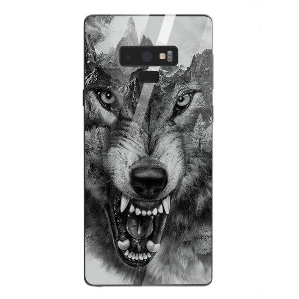 Wolf Eyes Tempered Glass Phone Case for Samsung Galaxy Note 9