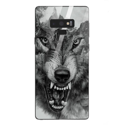 Wolf Eyes Tempered Glass Phone Case for Samsung Galaxy Note 9