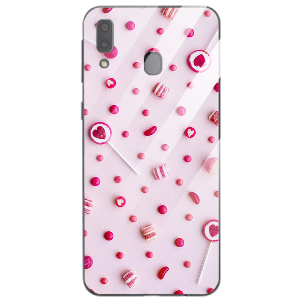 Beautiful Flowers Tempered Glass Phone Case for Samsung Galaxy A20