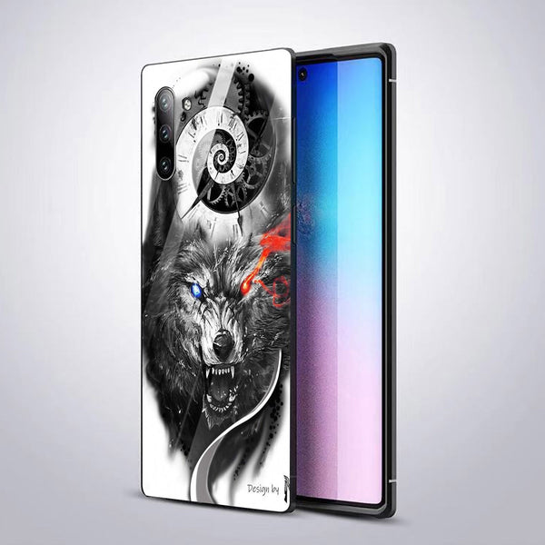 Wolf Eyes Tempered Glass Phone Case for Samsung Galaxy Note 10